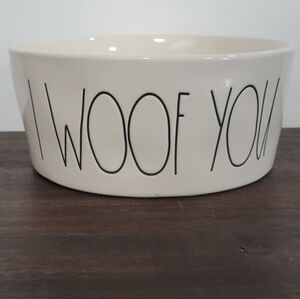 Rae Dunn 'I Woof You' Dog Bowl
